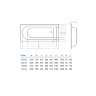 Ванна акриловая Koller Pool Orion 170х75 Прямоугольная, белая Ванна акриловая Koller Pool Orion 170х75 Прямоугольная, белая